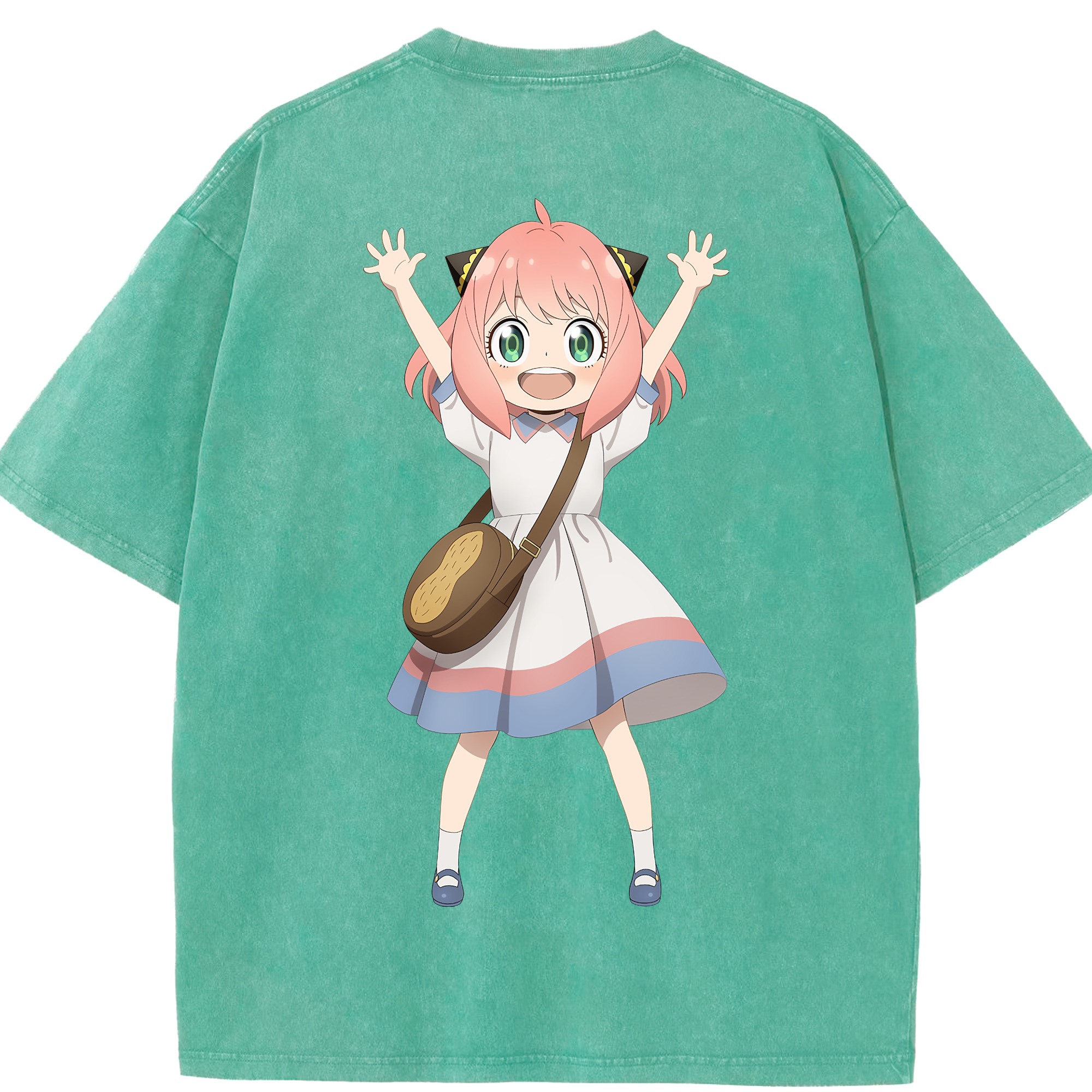 （画像用） SPY×FAMILY间谍家家酒 綿100% ヴィンテージ風 半袖Tシャツ（背面プリント）